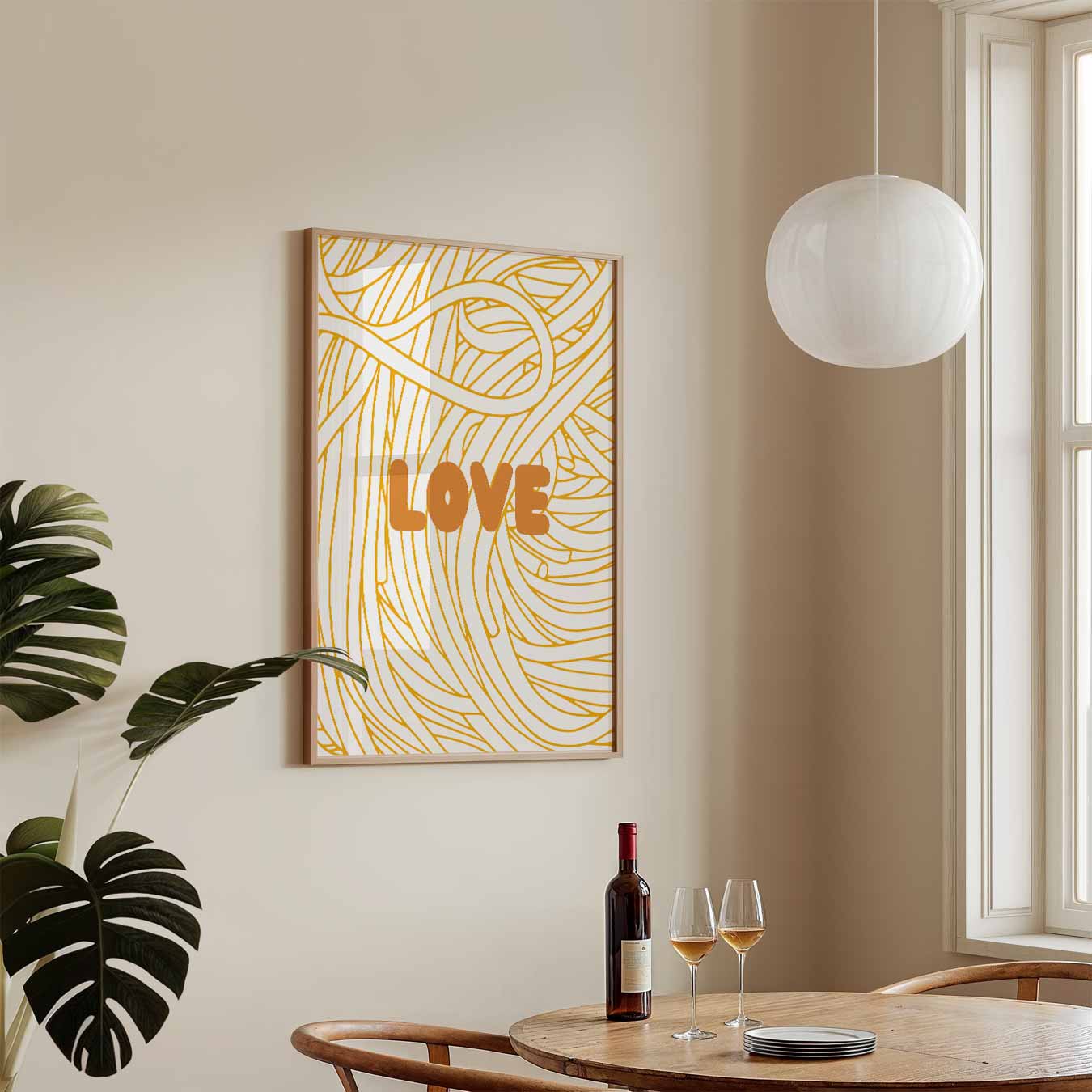 Liefdevolle Gouden Krullen Poster-WallArtistic