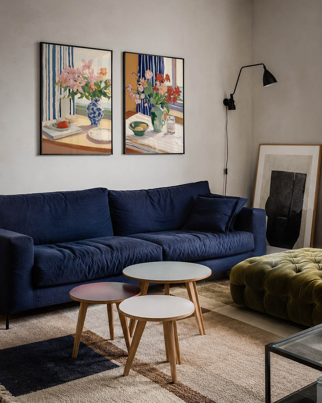Bloemrijke tafel Posterset