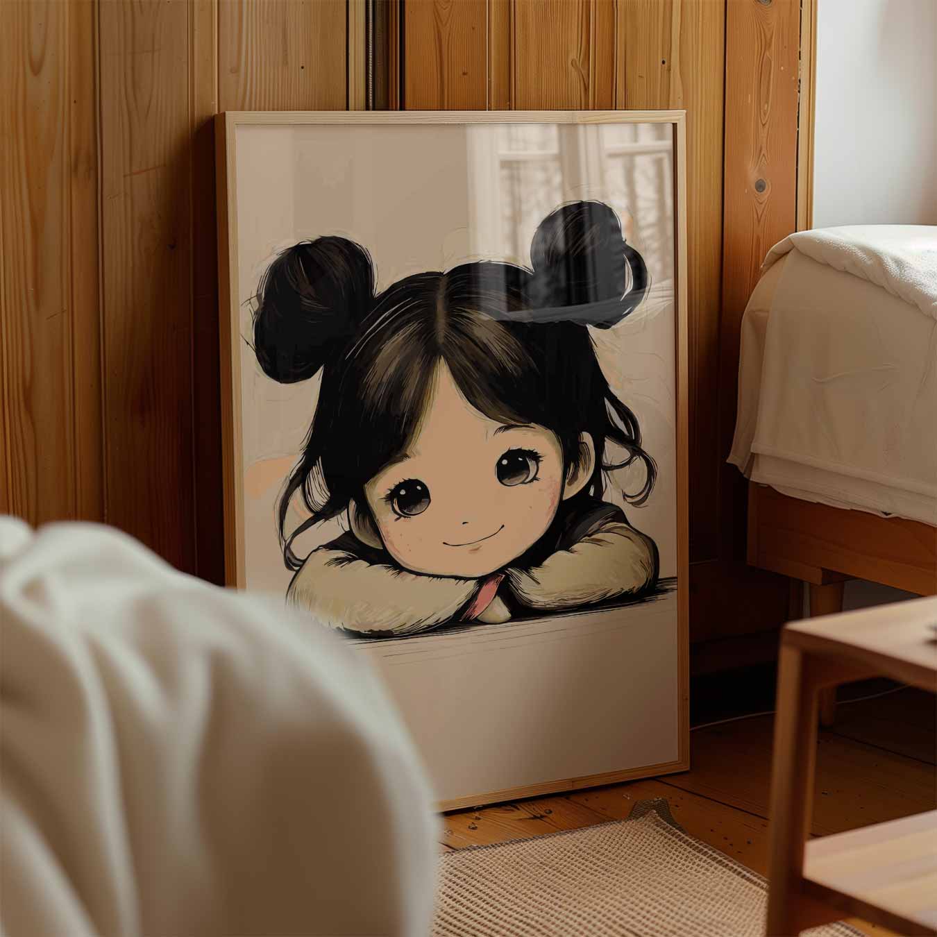 Schattige Kinderkunst Poster-WallArtistic