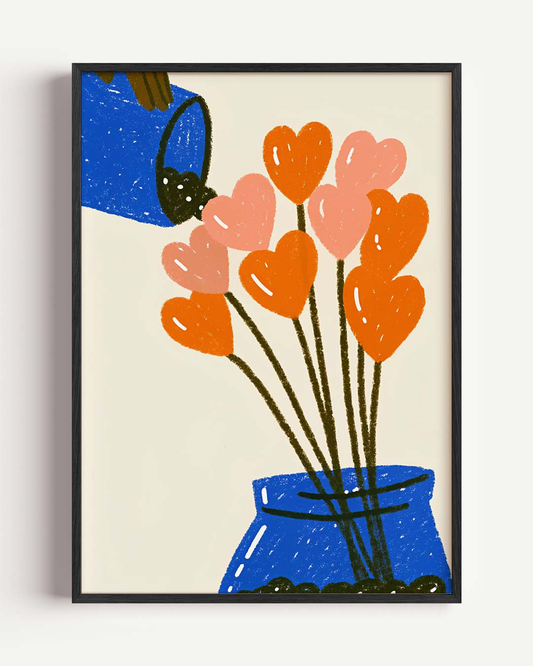 Kleurrijk Hartenboeket Poster-WallArtistic