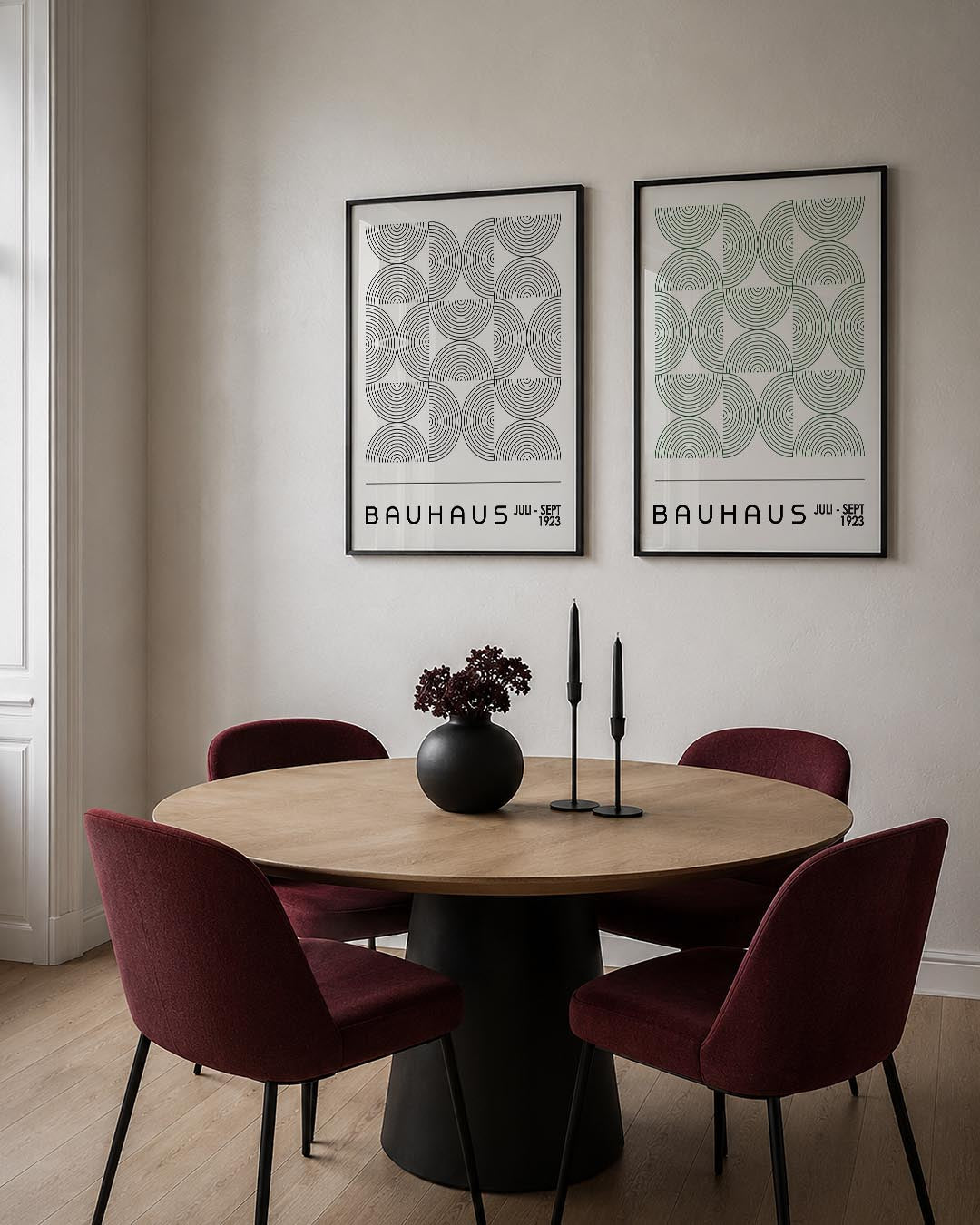 Cirkelritme en lijnen Posterset