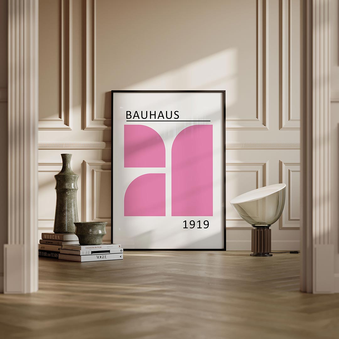 Roze vlakverdeling Poster