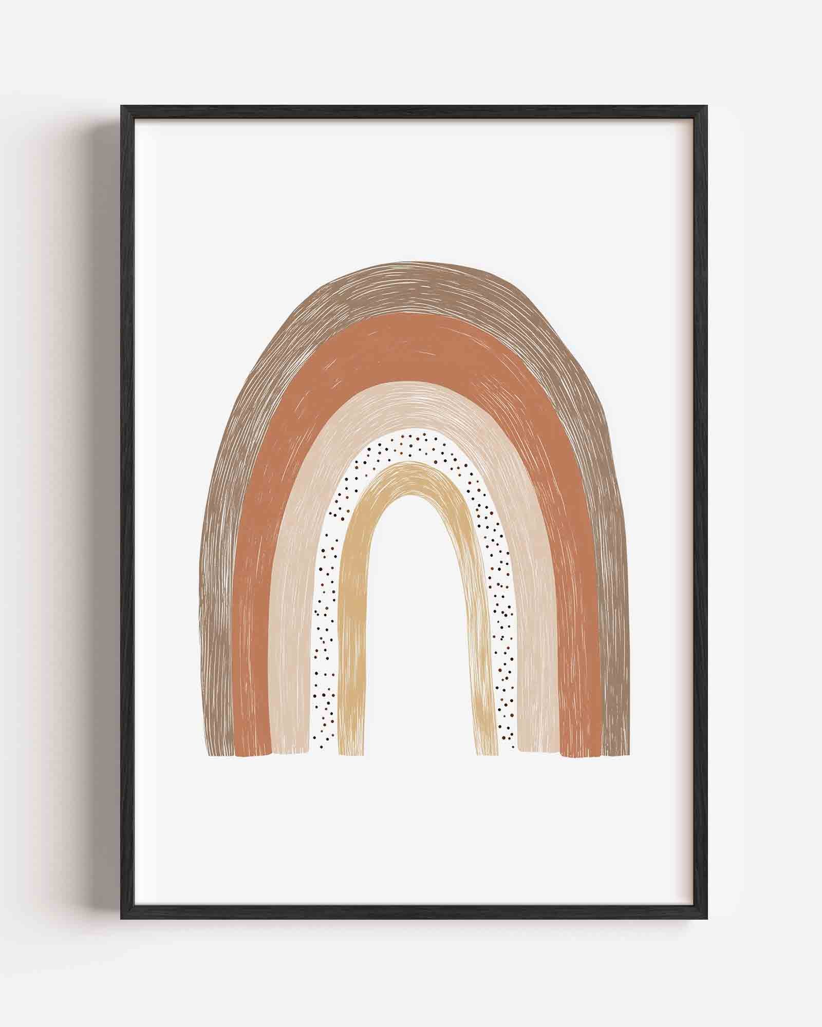 Regenboog in aardetinten Poster