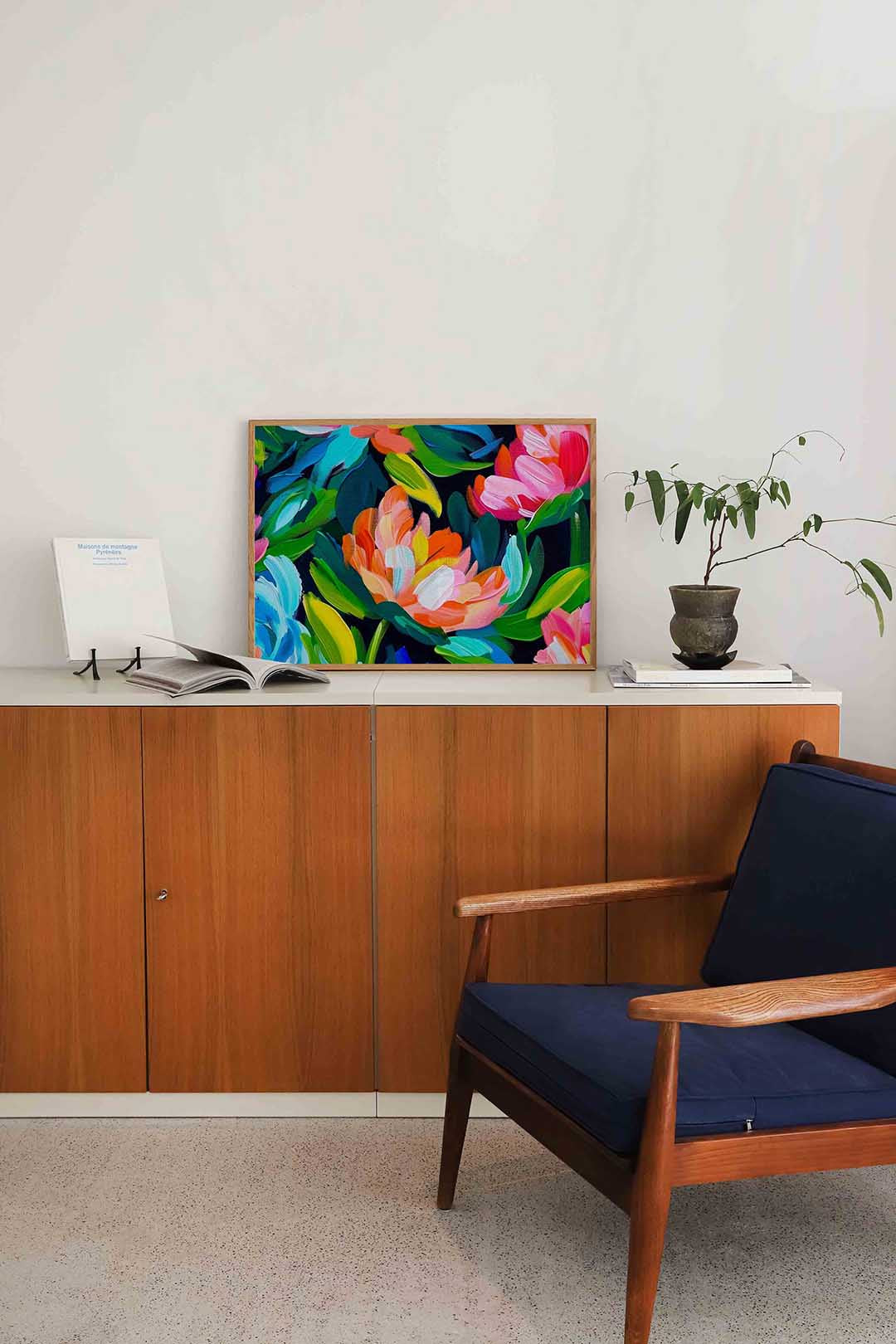 Bloemen en bladeren Poster