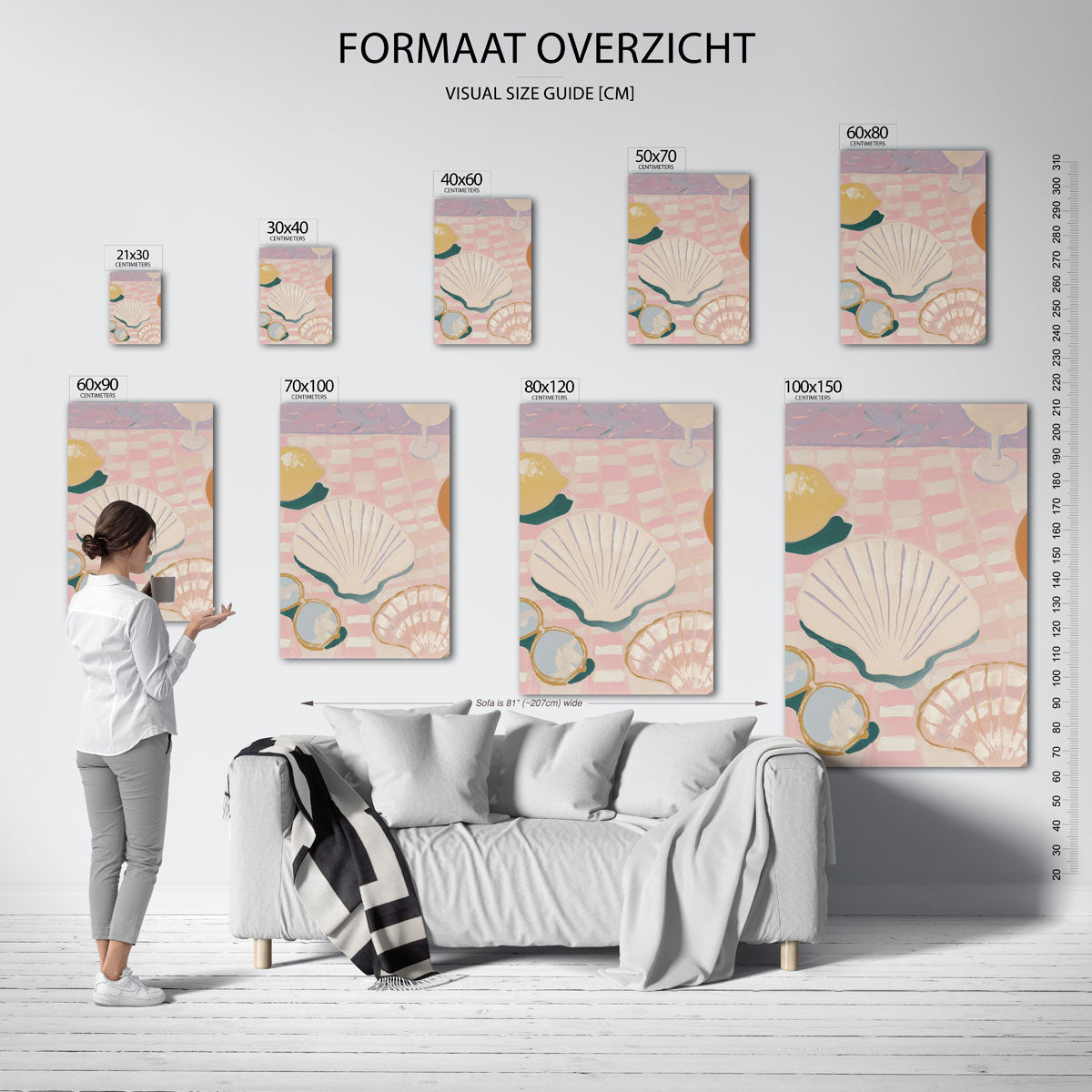 Schelpen en citroen Poster