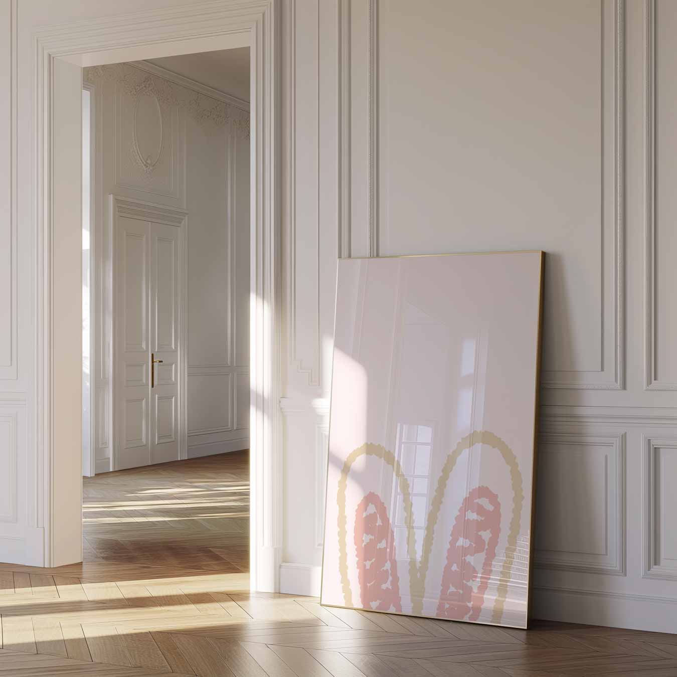 Romantische Bunny Oren Poster-WallArtistic