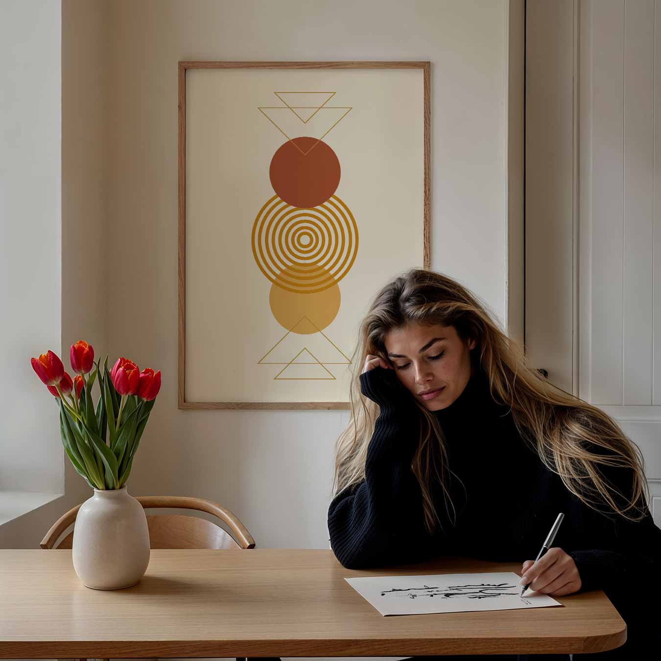Retro Geometrische Stijl Poster-WallArtistic
