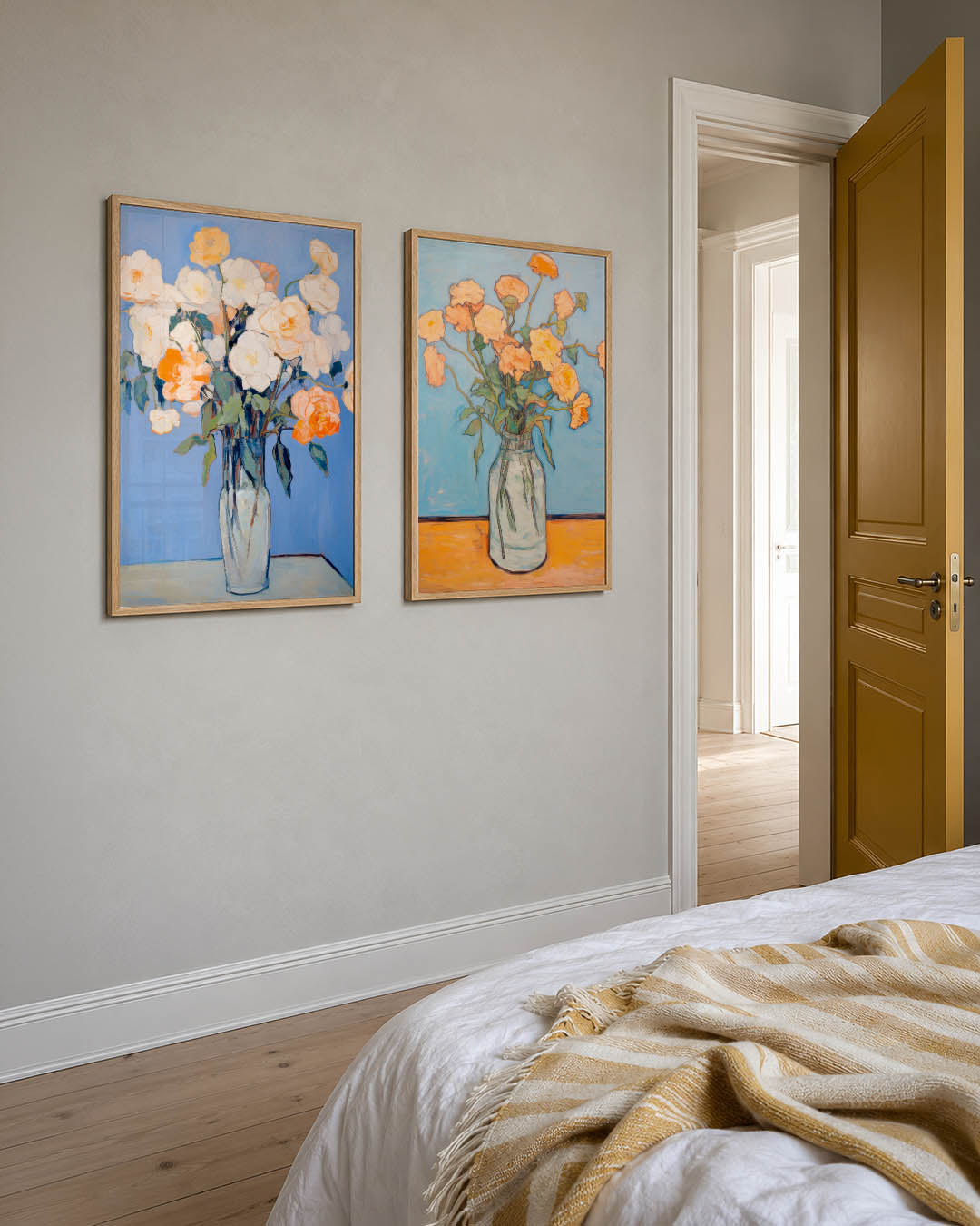 Bloemen en vaas Posterset