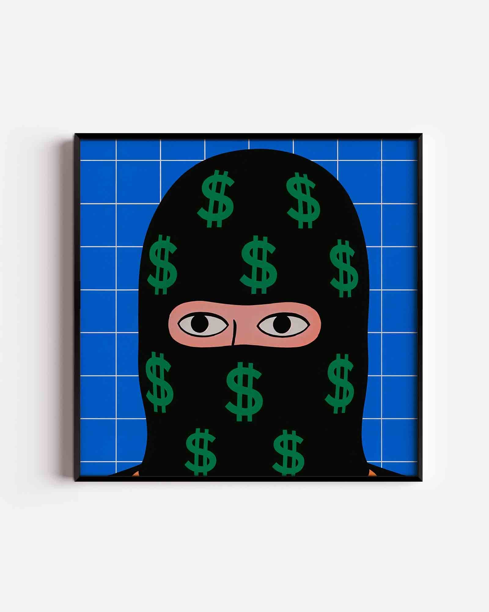 Masker met dollartekens Poster