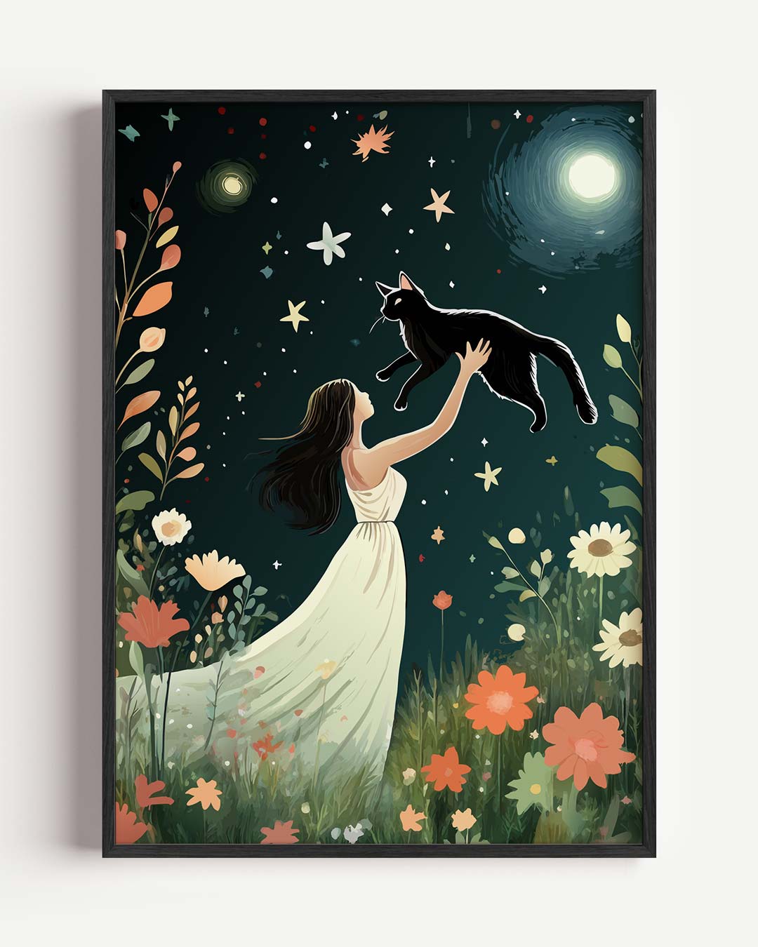 Mystieke Avond in de Tuin Poster-WallArtistic