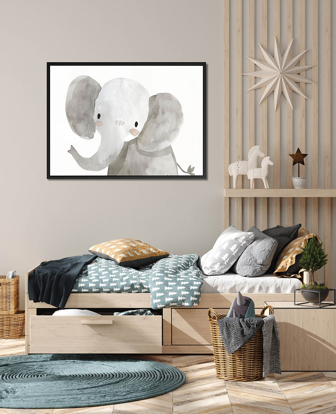 Dromerige olifant Kunstwerk