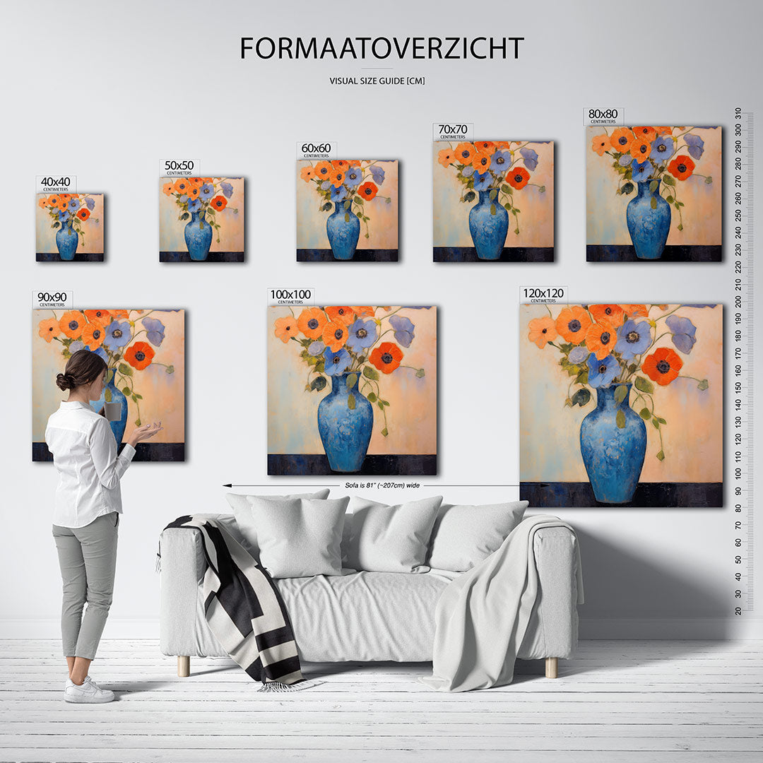 Bloemen in vaas Kunstwerk