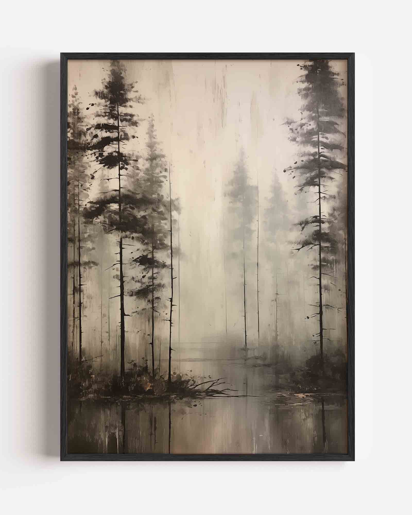 Mistige bomen Poster