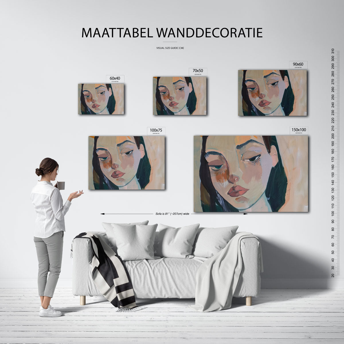 Vrouwengezicht Kunstwerk
