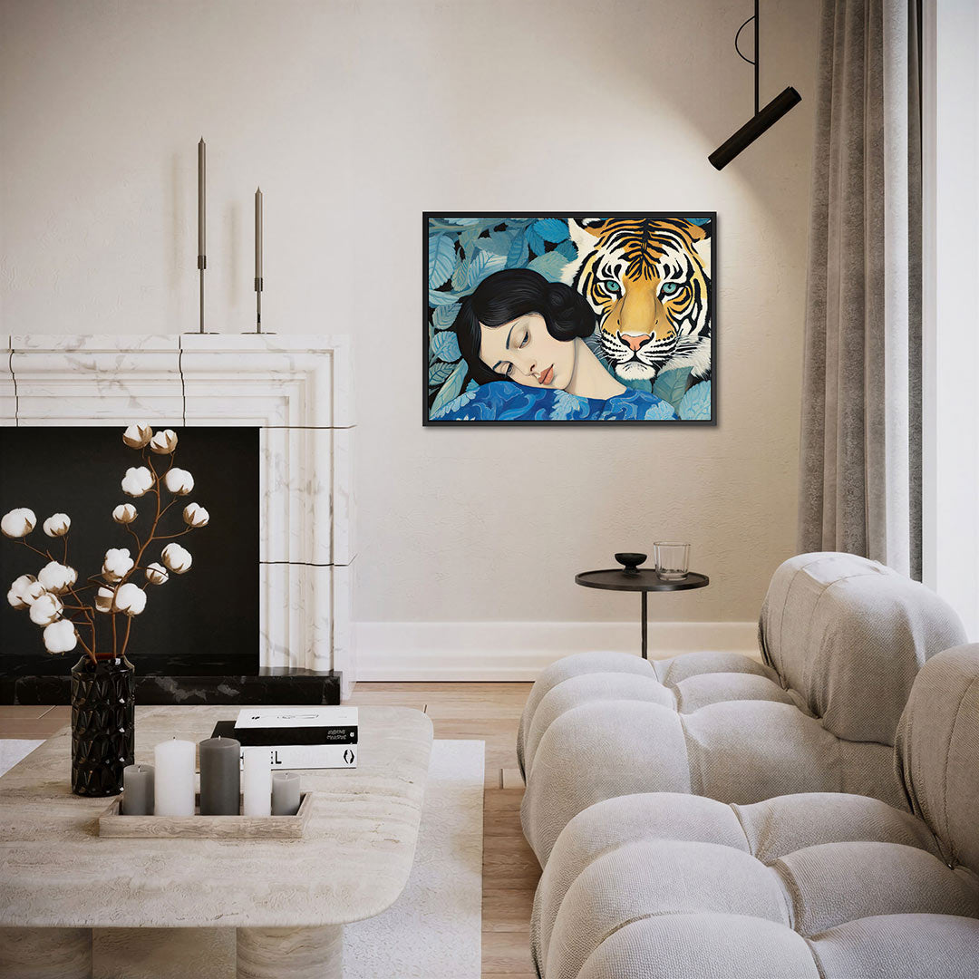 Dromerige tijger Kunstwerk