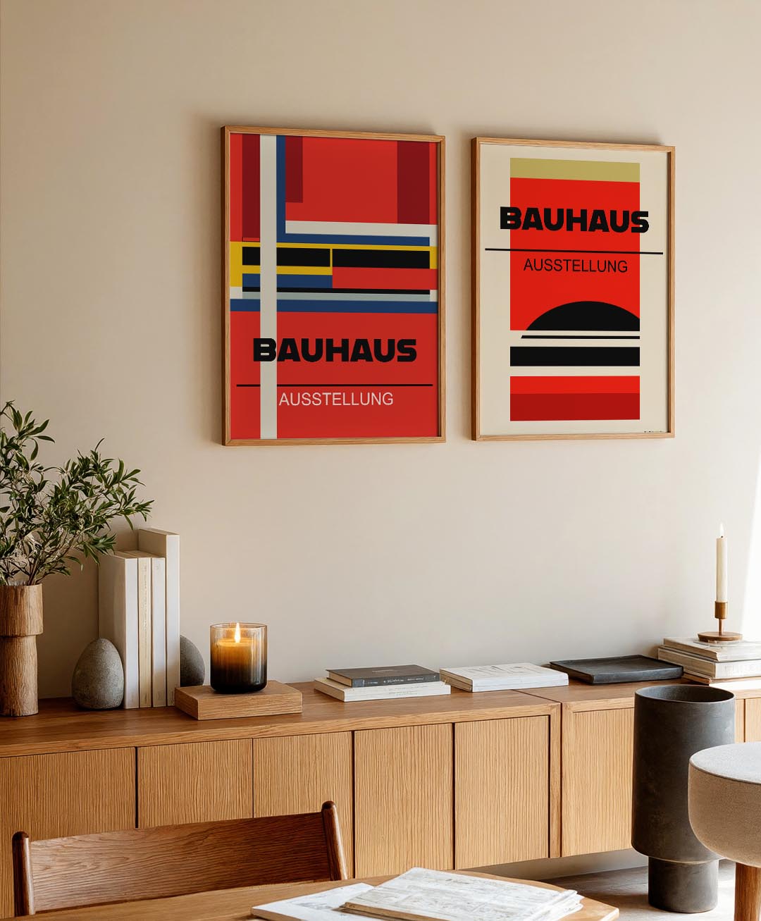 Kleurvlakken en lijnen Posterset