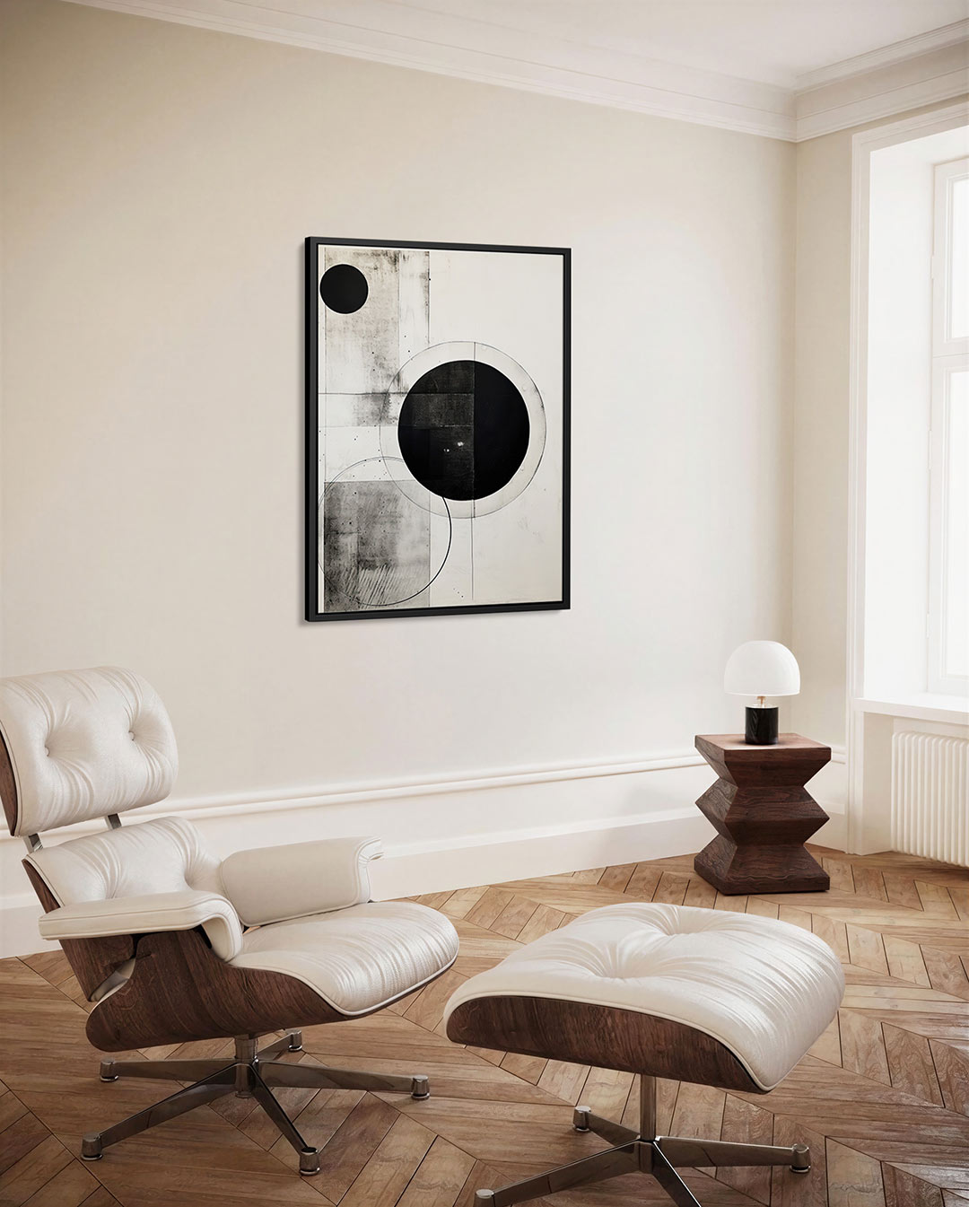 Geometrische vormen compositie Kunstwerk