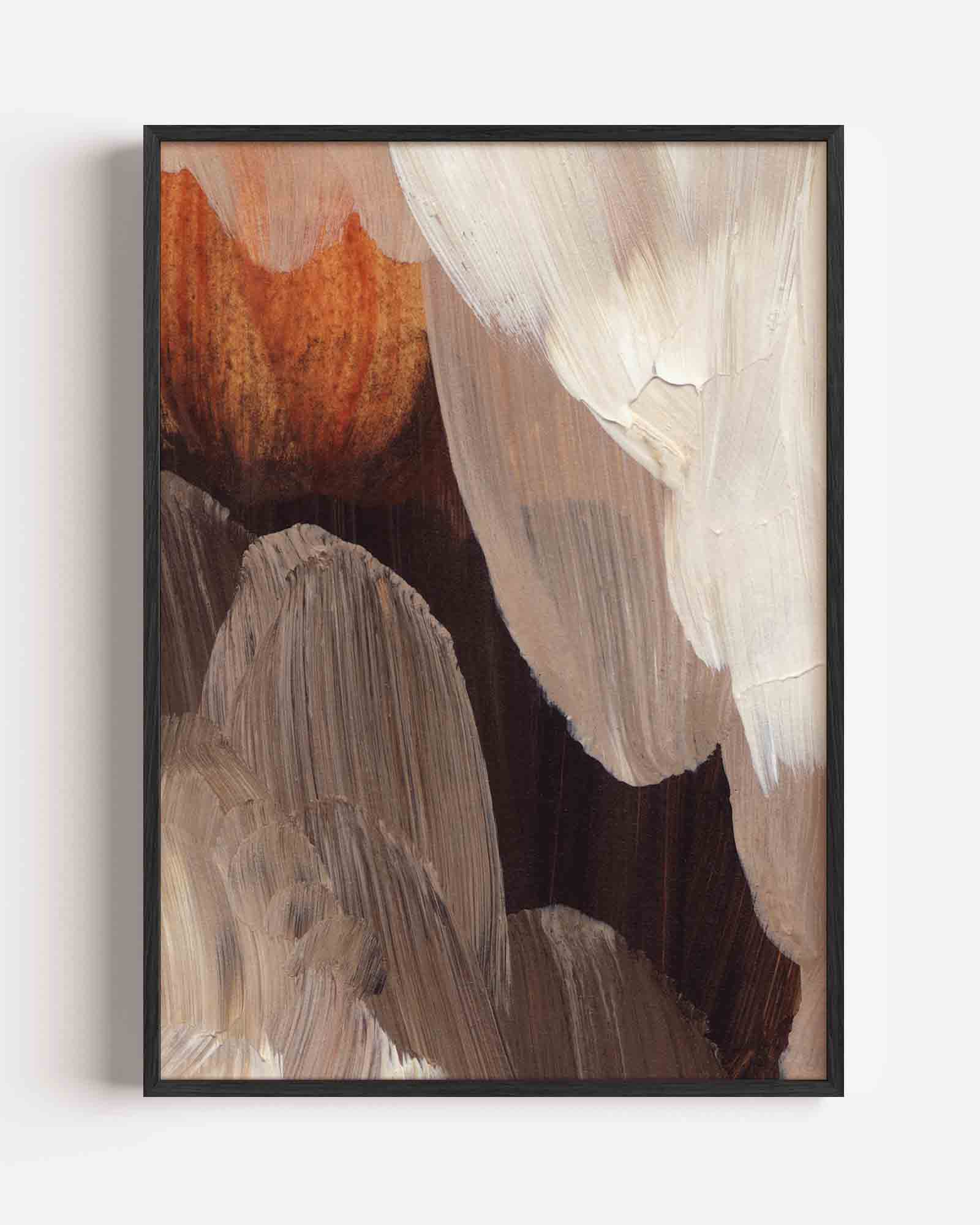 Abstracte penseelstreken Poster