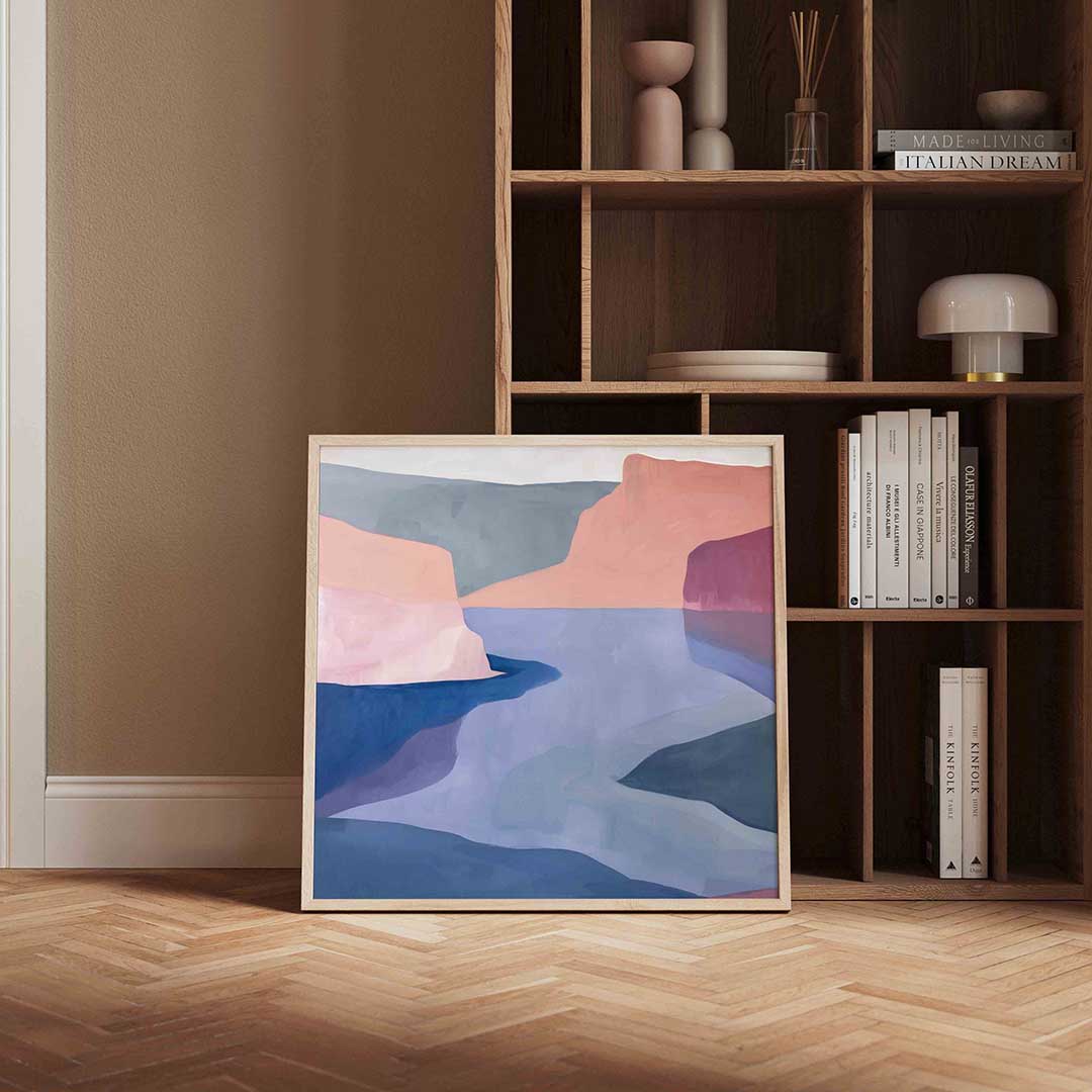 Abstracte landschapsvormen Poster