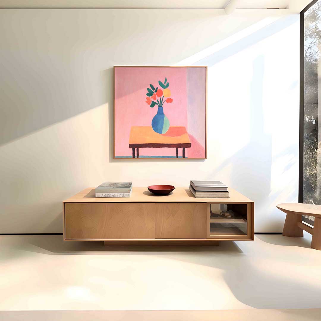 Bloemen in vaas Poster