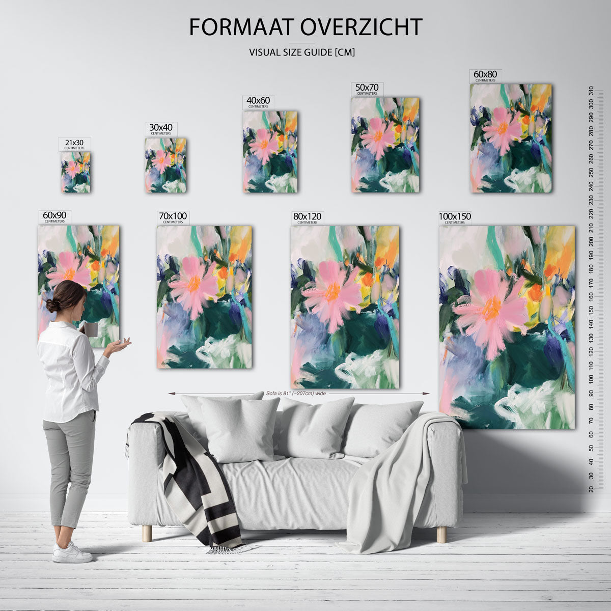 Bloemen en bladeren Poster