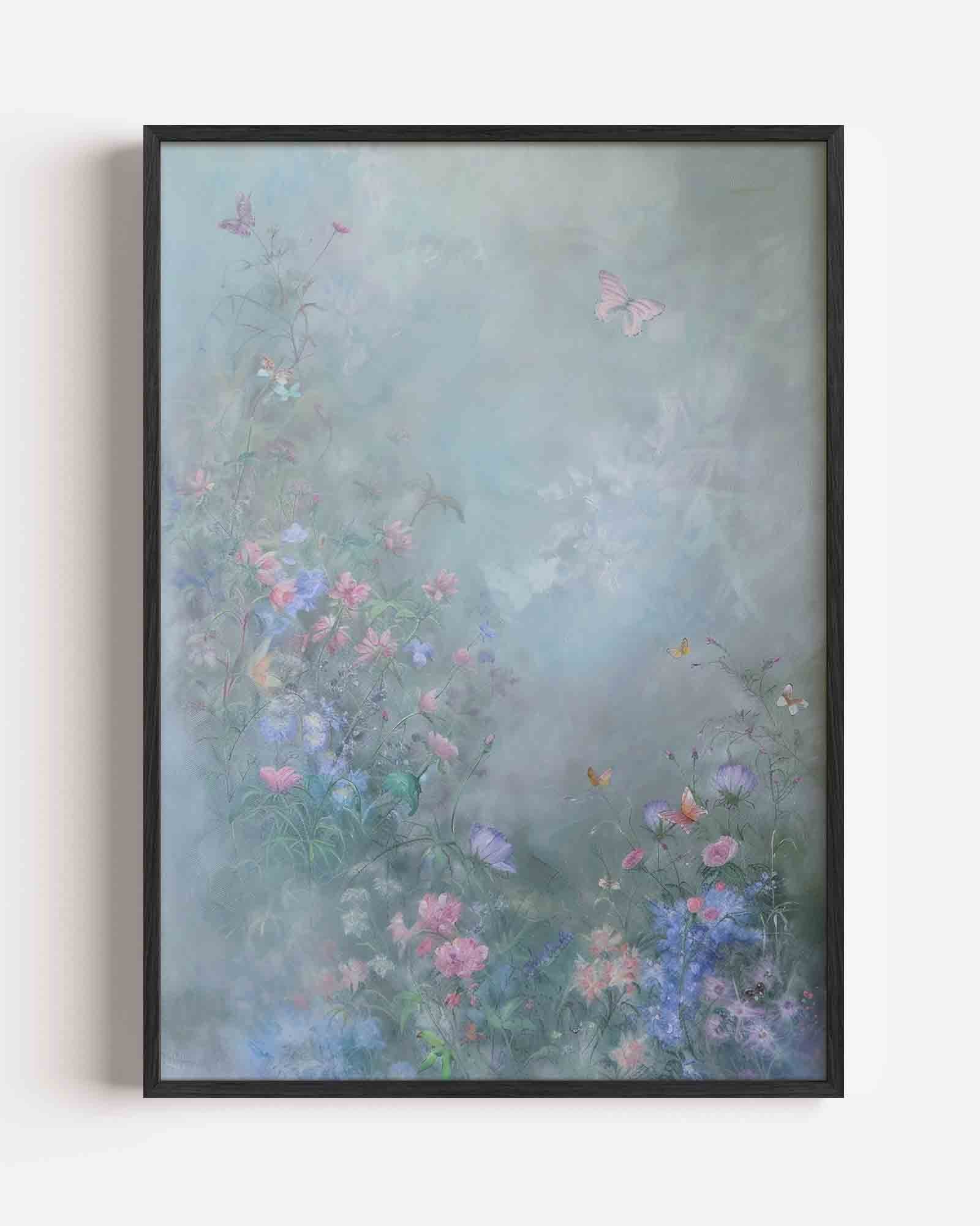 Bloemen en vlinders Poster