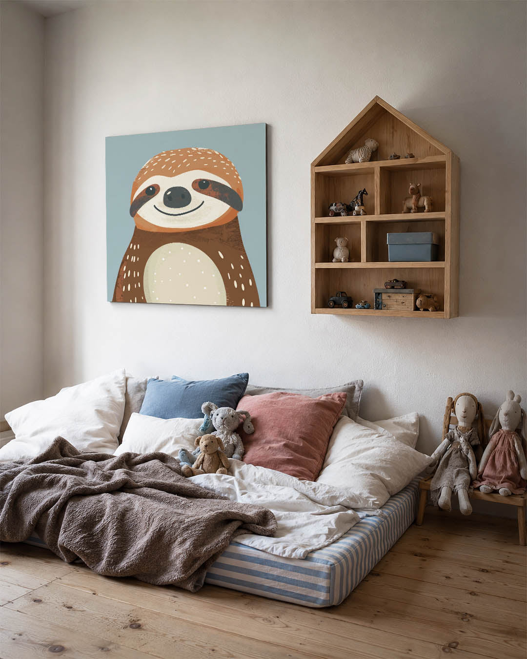 Illustratie van een luiaard Kunstwerk