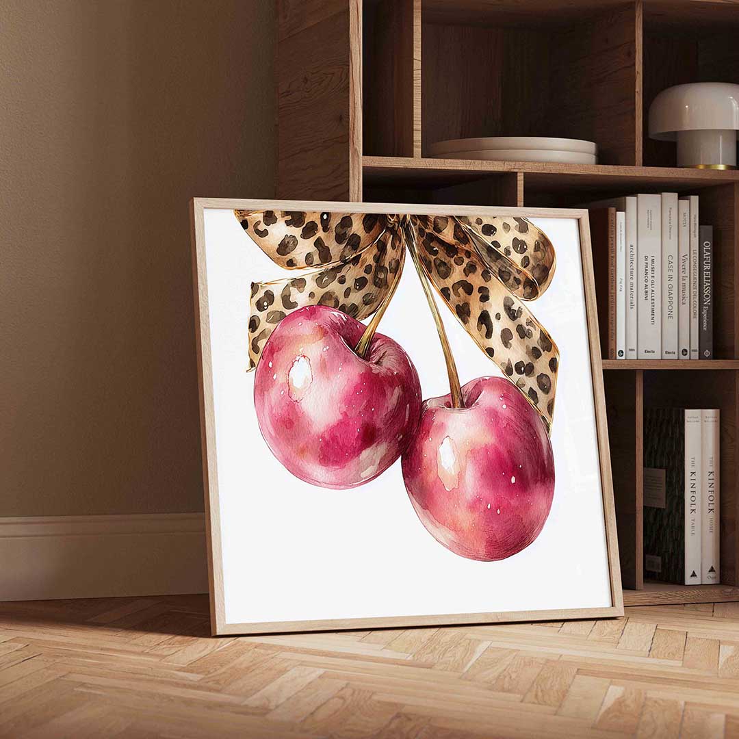 Kersen met strik Poster
