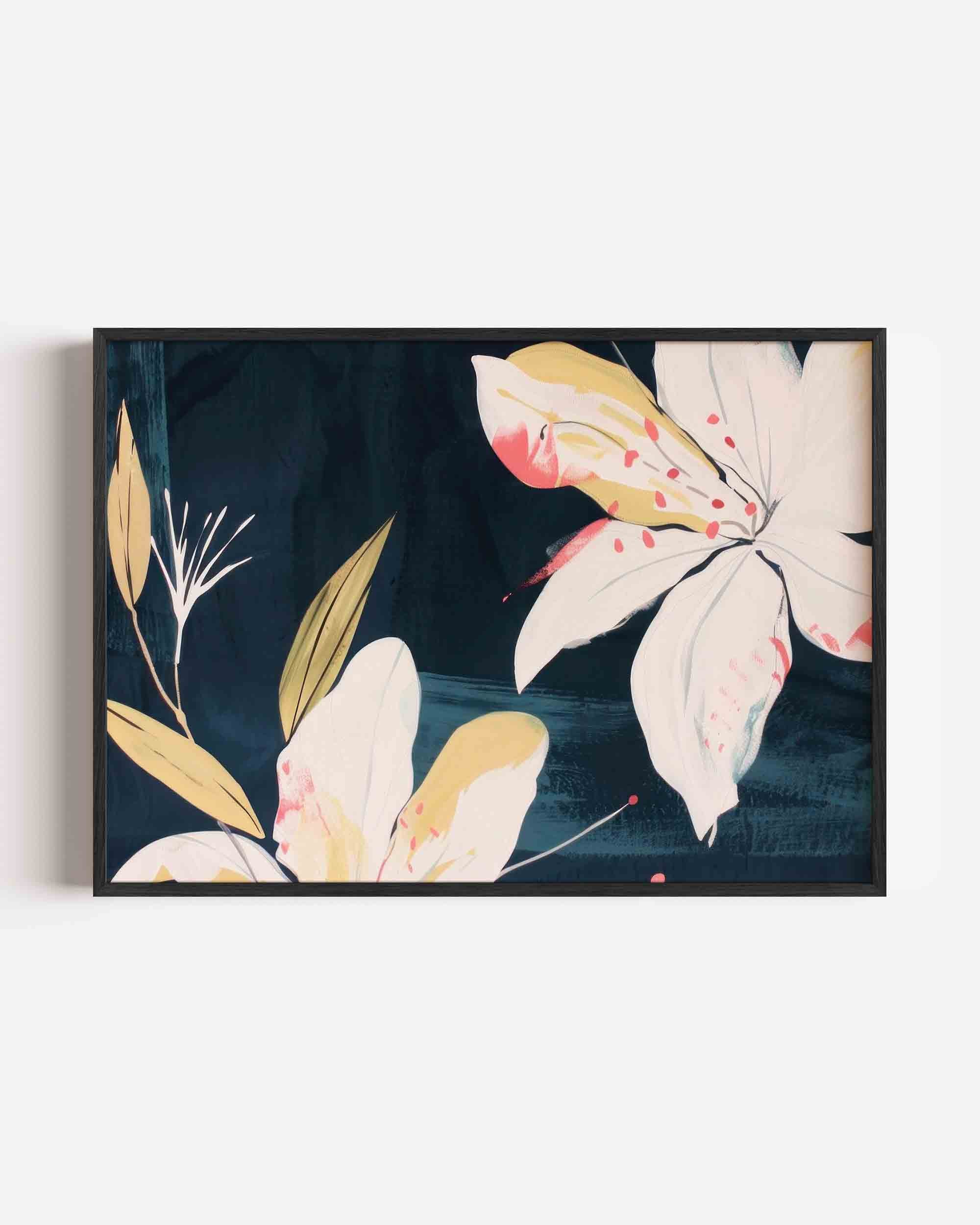 Bloemen en bladeren Poster