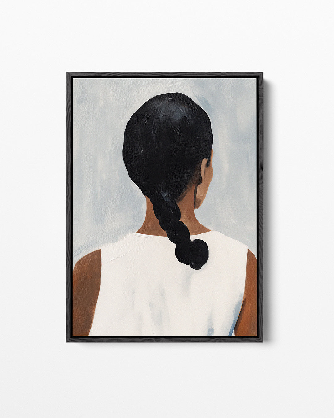 Vrouwelijke silhouet achteraanzicht Kunstwerk