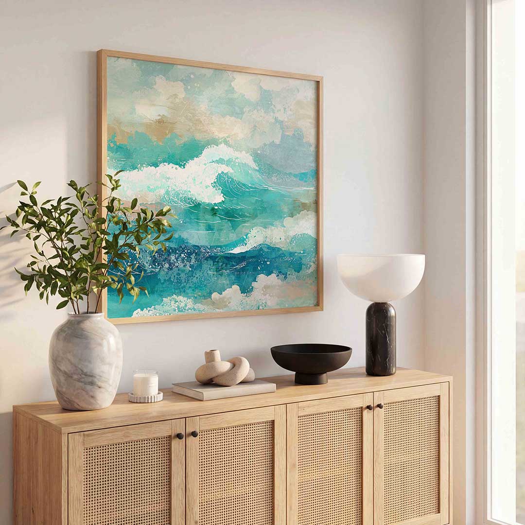 Golven en schuim Poster