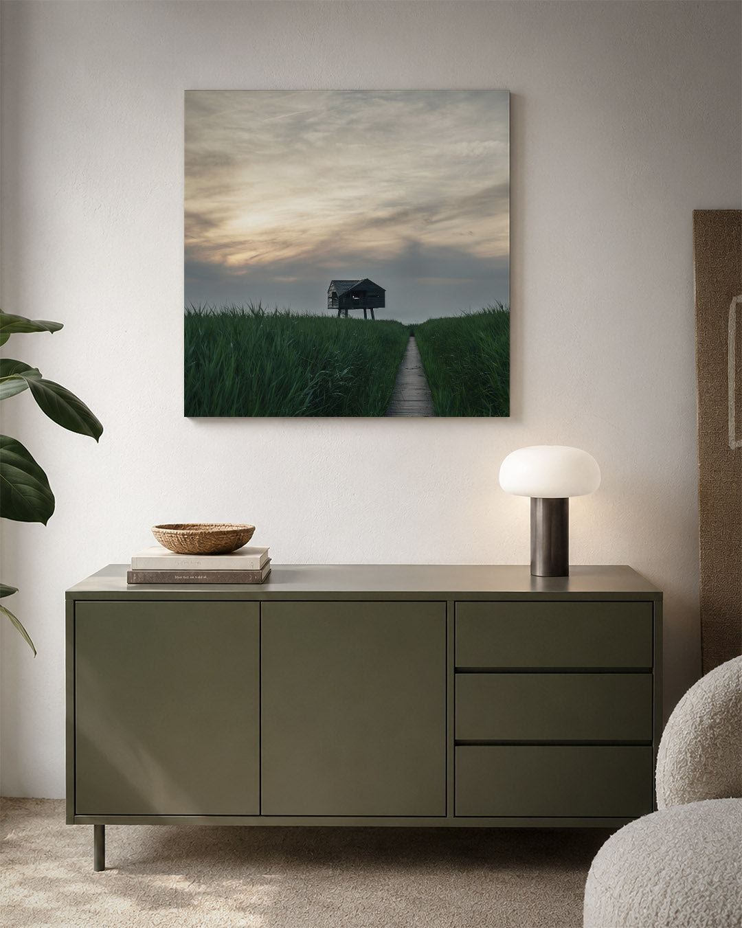 Houten hut Kunstwerk