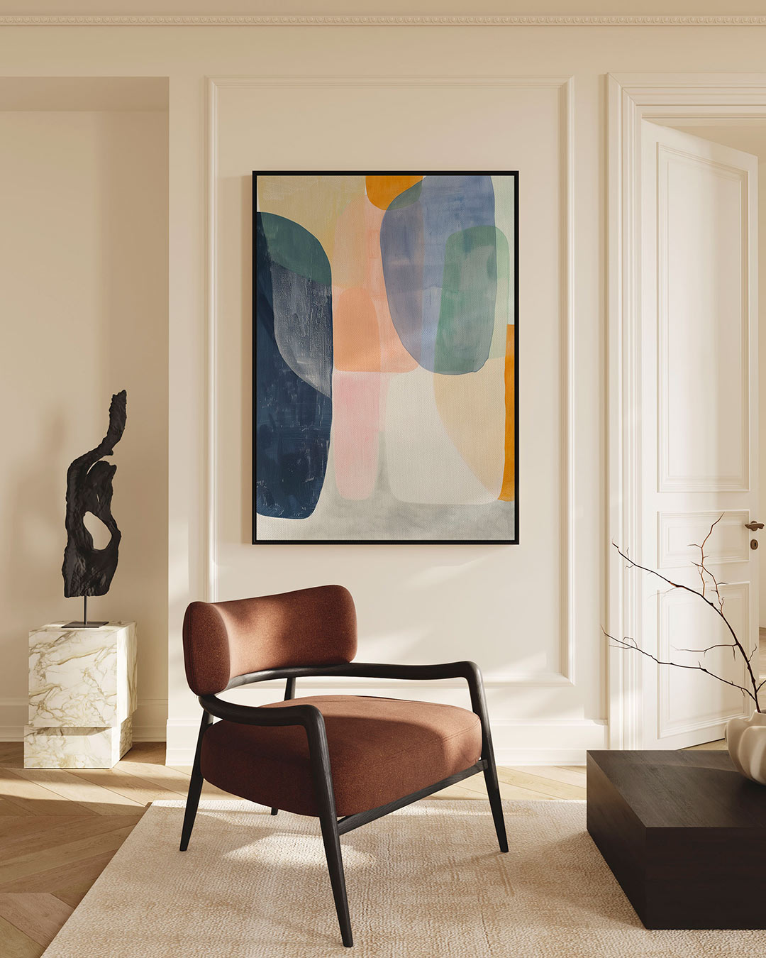 Organische kleurencompositie Kunstwerk