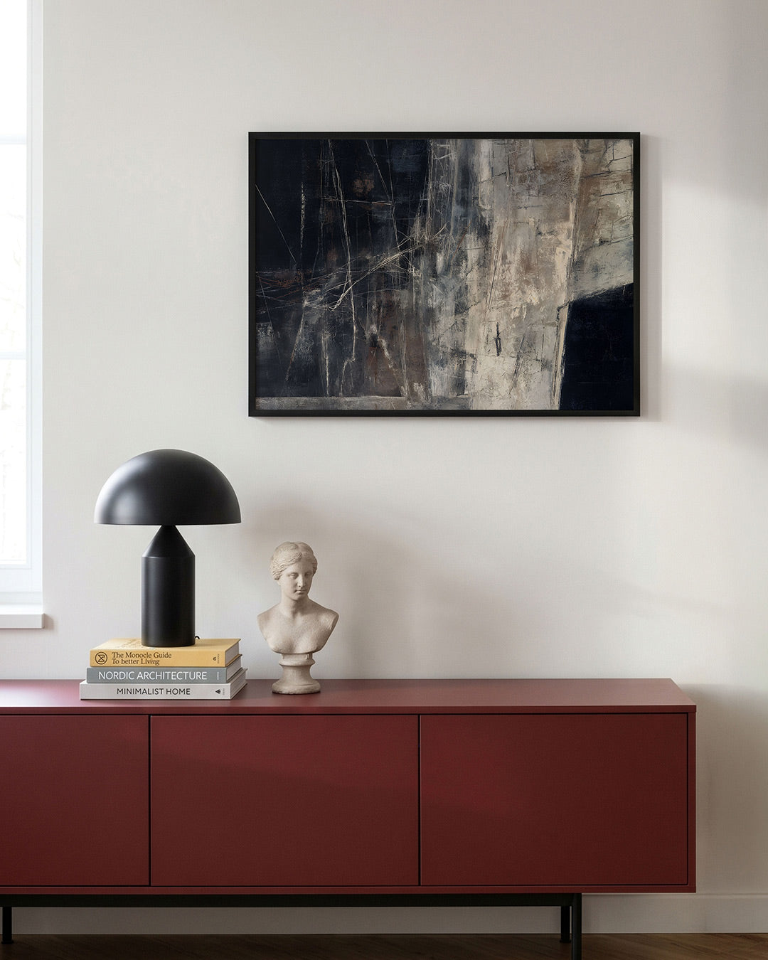 Abstracte lijnen en texturen Poster
