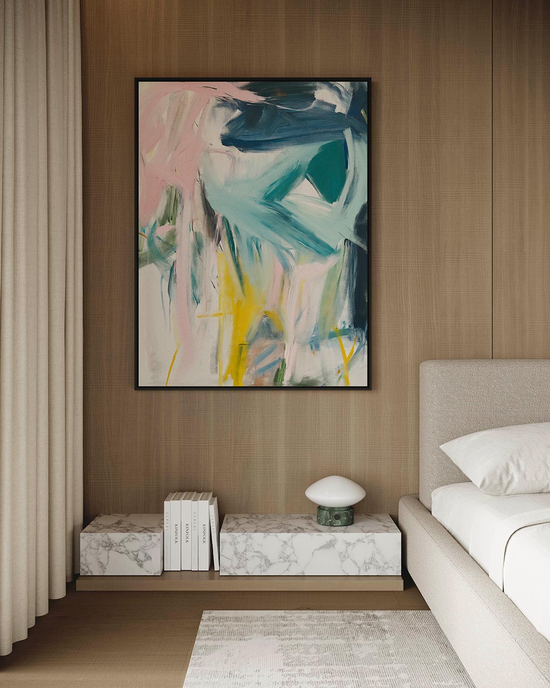 Dynamische kleurenexplosie Kunstwerk