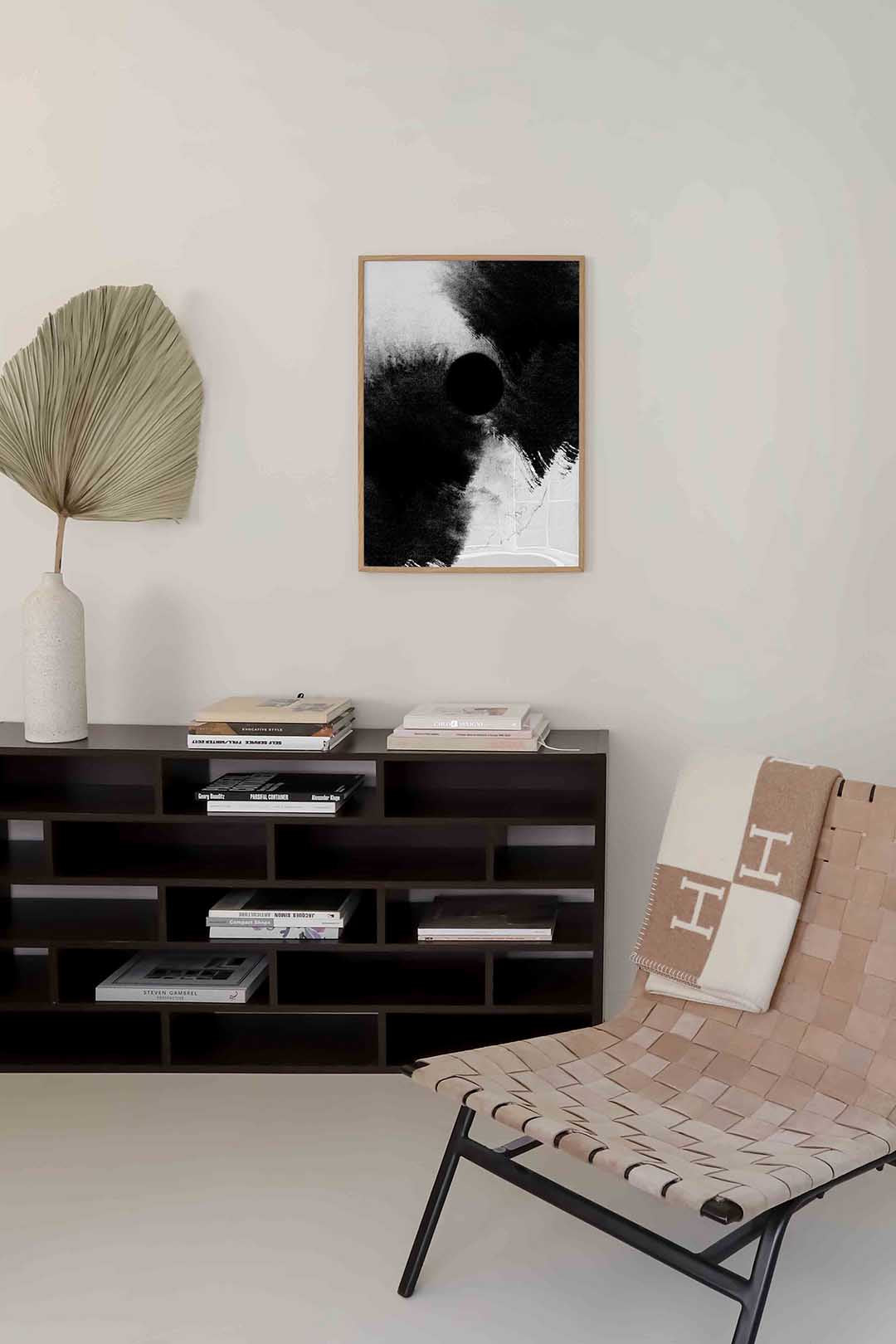 Zwart wit cirkel Poster