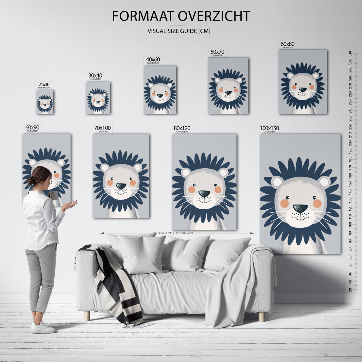 Leeuw met manen Poster