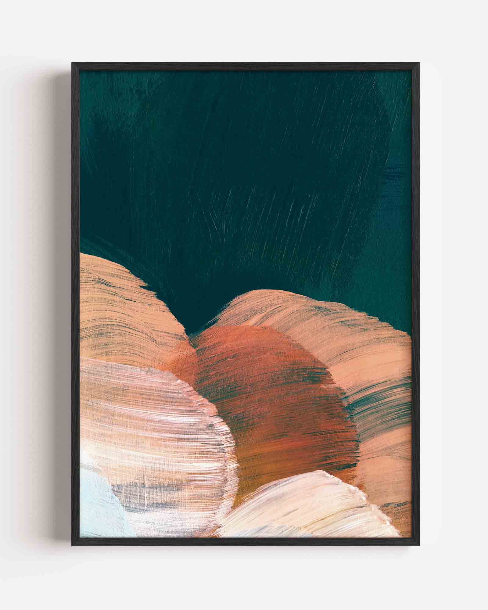 Abstracte penseelstreken Poster