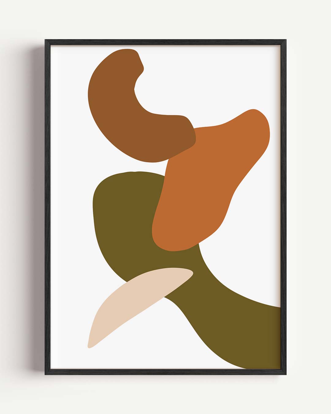 Warme Abstracte Vormen Poster-WallArtistic