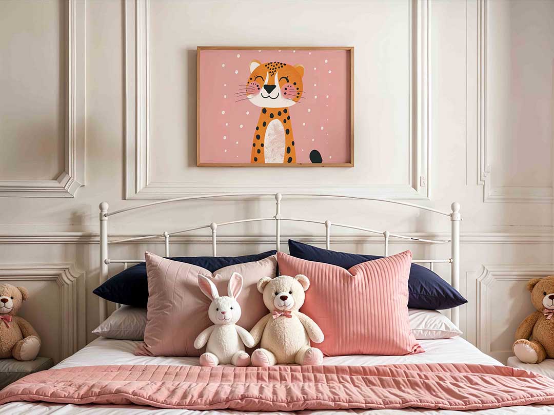 Lachende luipaard Poster