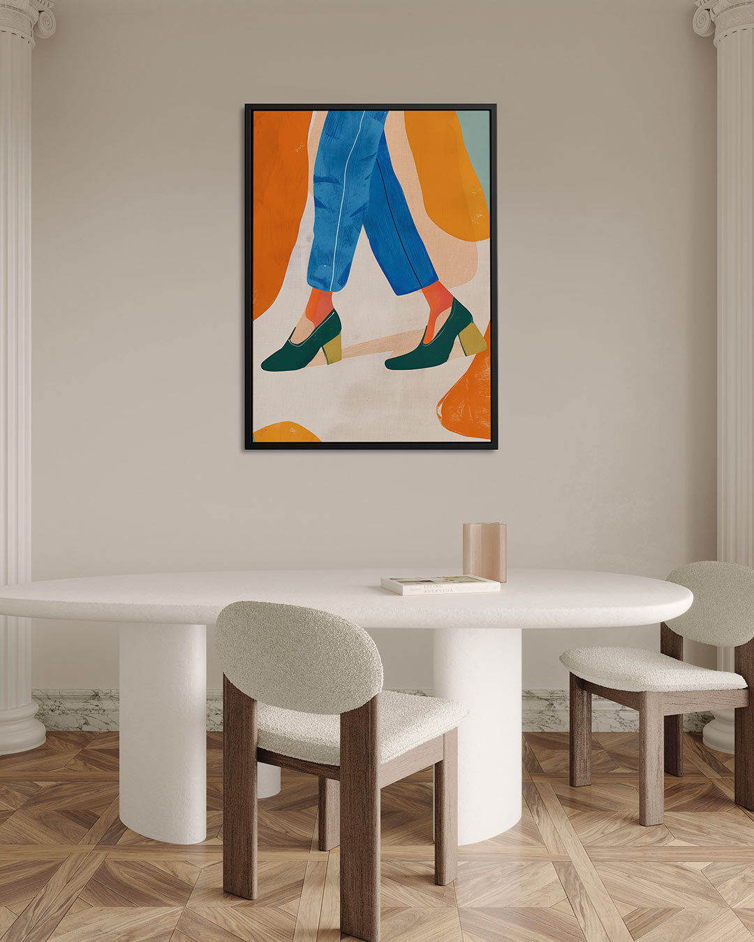 Vrolijke lijnenspel Kunstwerk