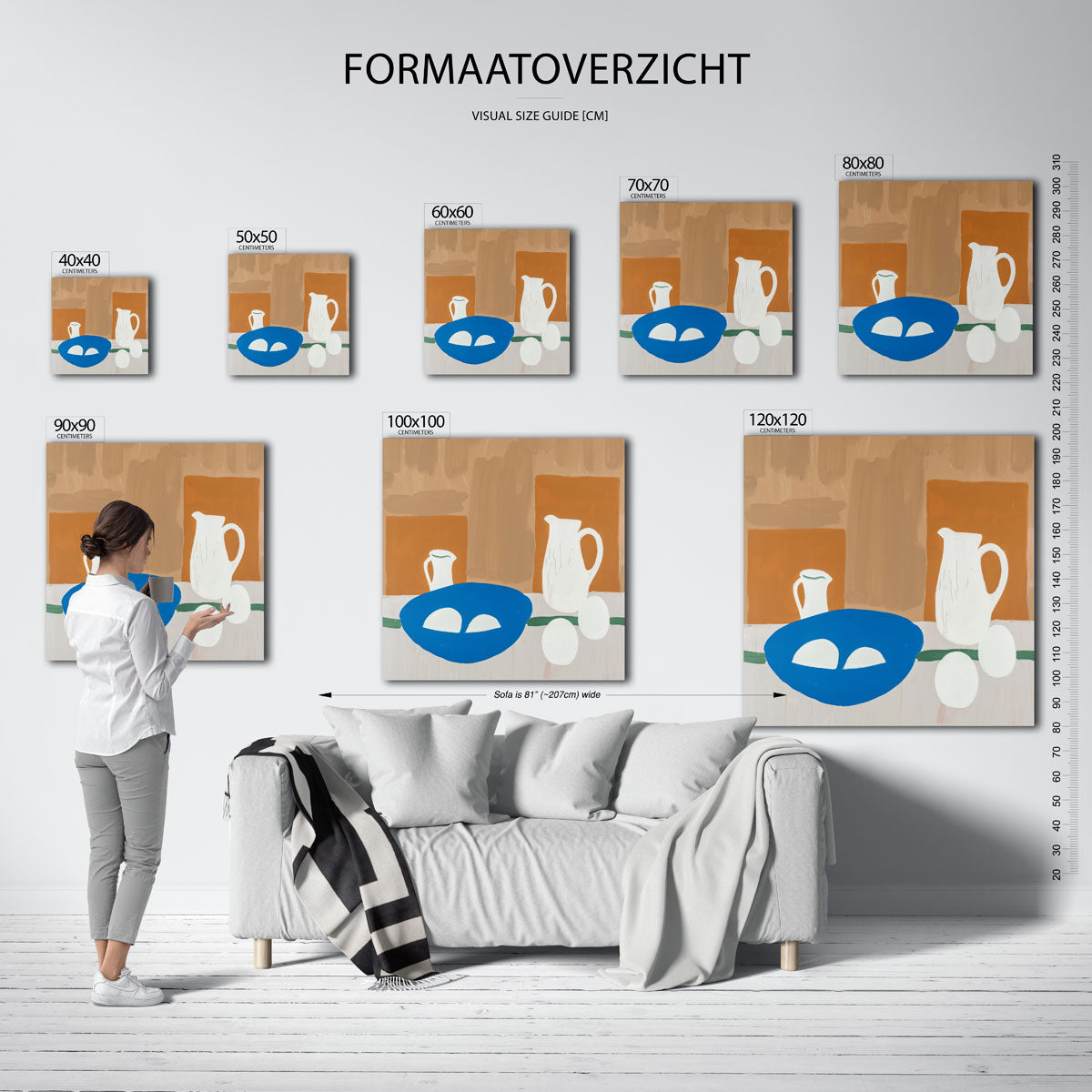 Stilleven met kannen en schaal Poster