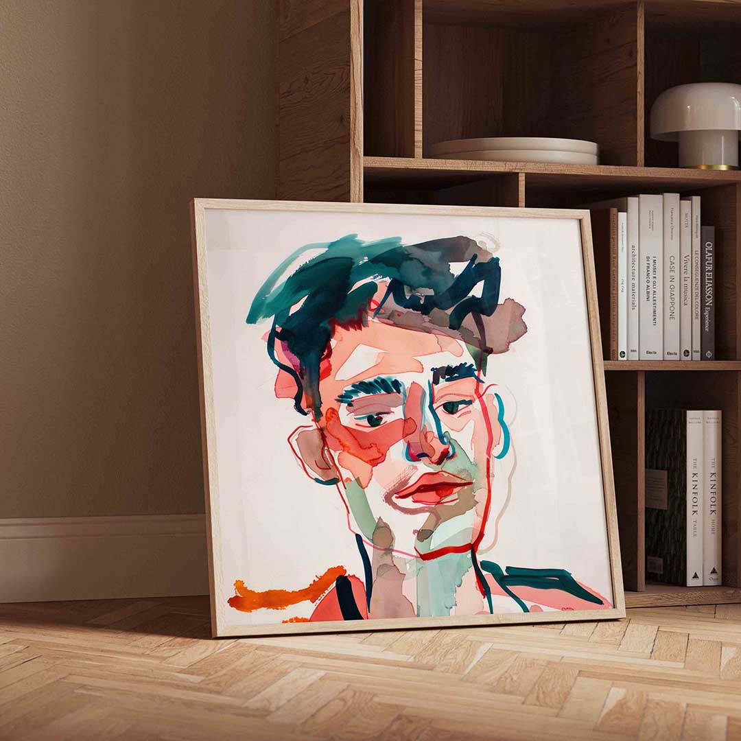 Abstracte portret Poster