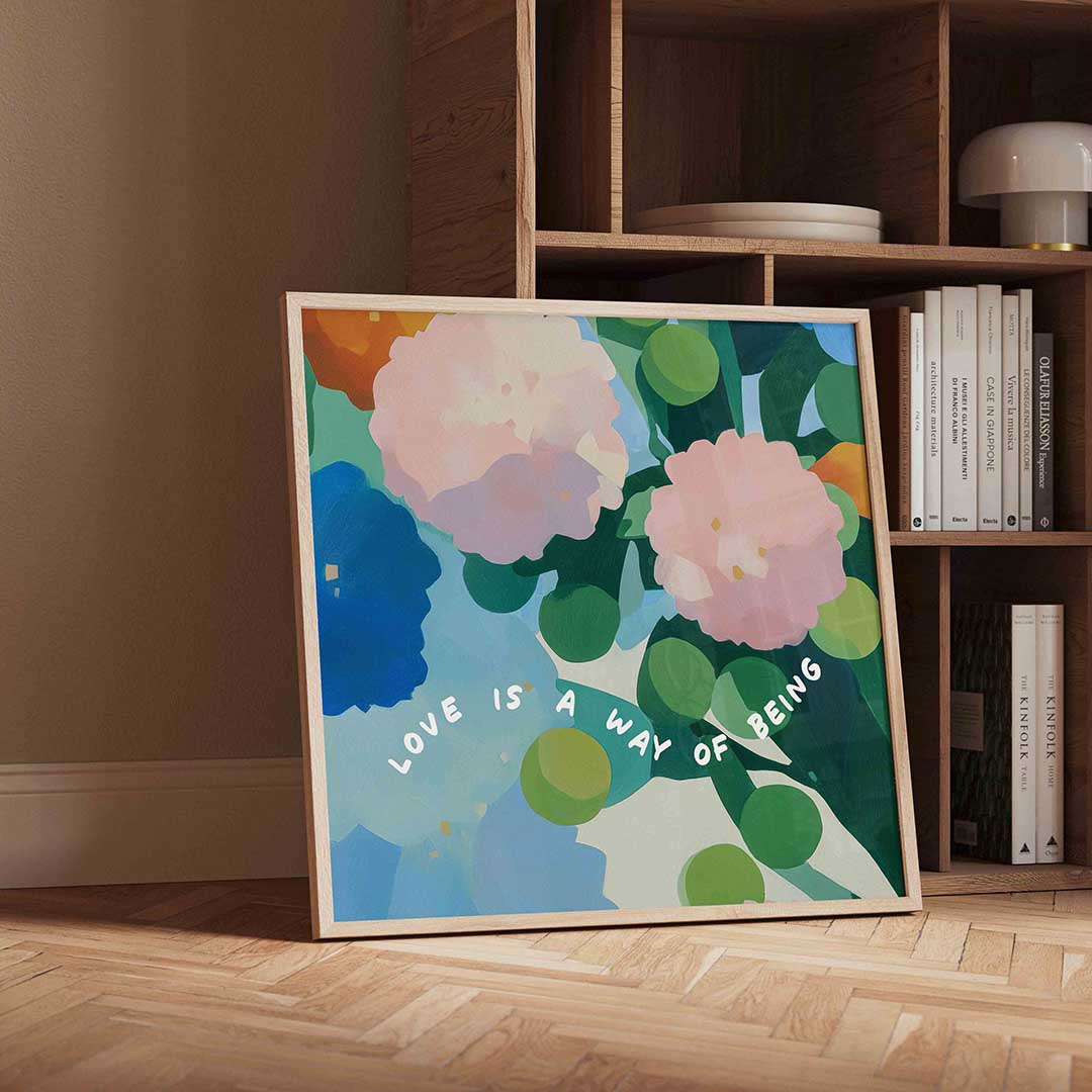 Bloemen en tekst Poster