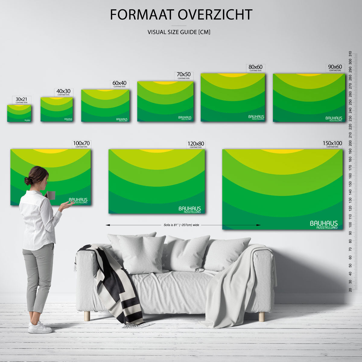 Kleurvlakken boog Poster