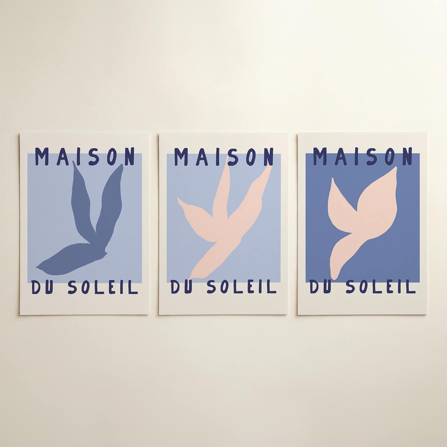 Blauwe vormen Posterset