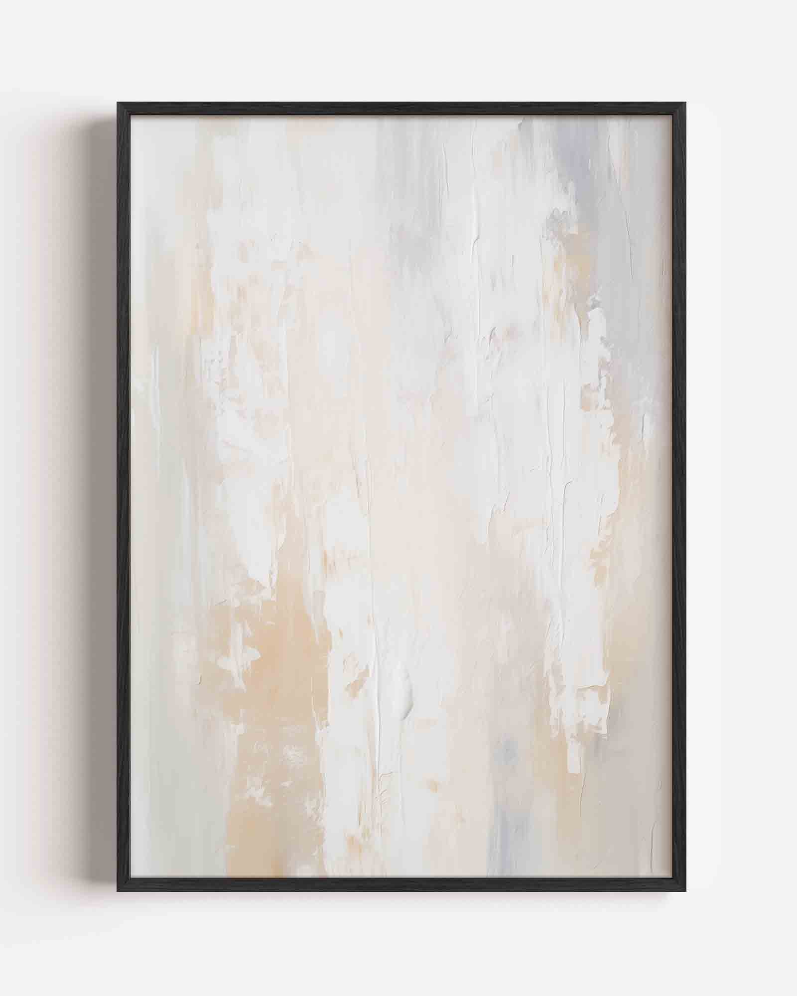 Abstracte beige en witte Poster