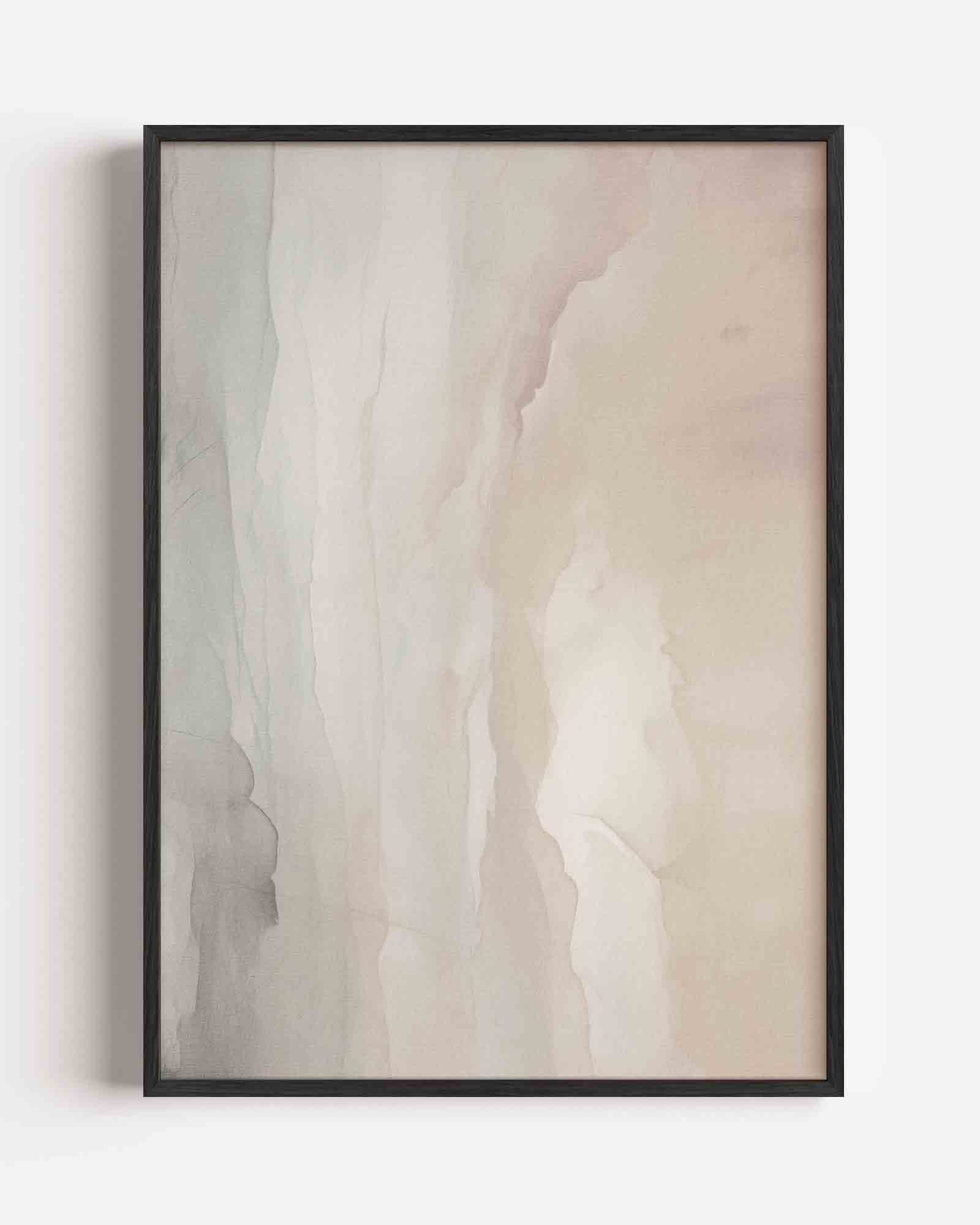 Abstracte beige en grijze Poster
