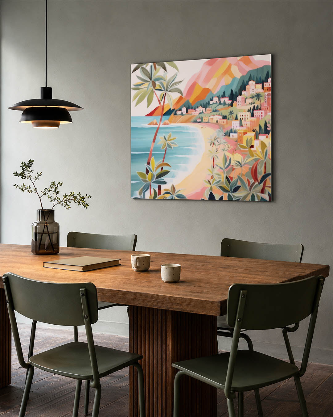 Kleurrijke kustlijn Kunstwerk