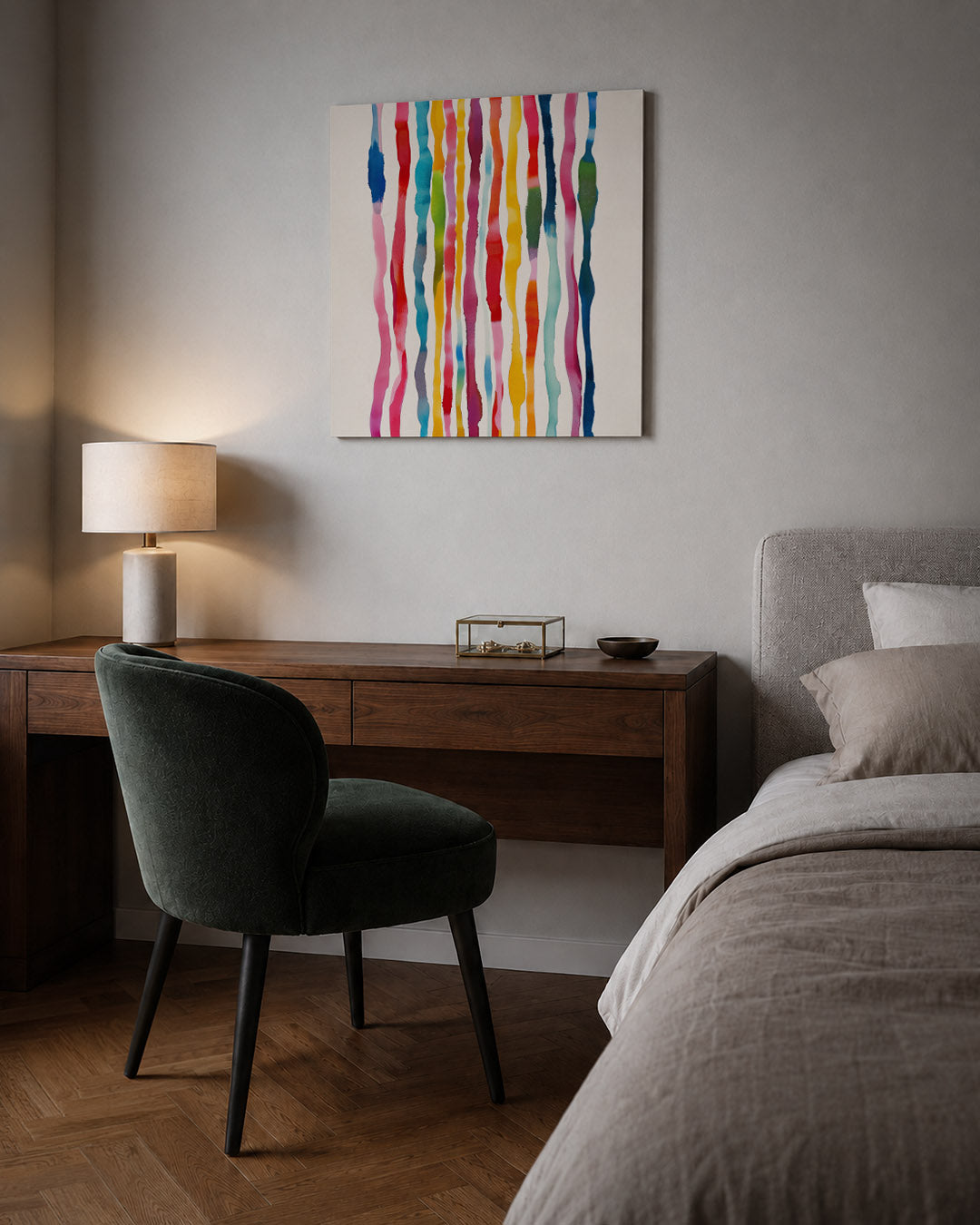 Kleurrijke lijnen Kunstwerk